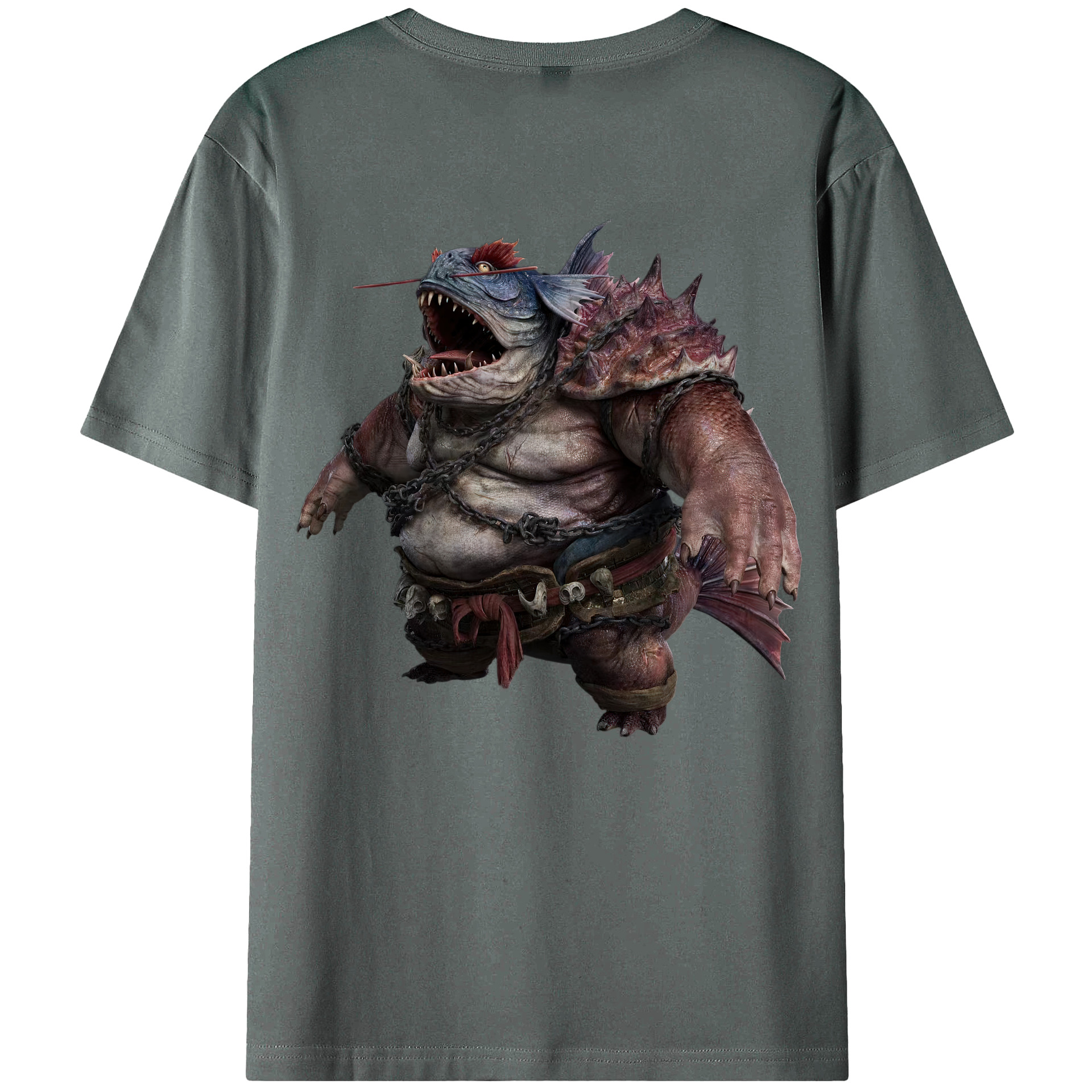 （画像用） Ne Zha 2 ナタ 魔童の大暴れ 綿100％ メンズ半袖Tシャツ（バックプリント） 通気性